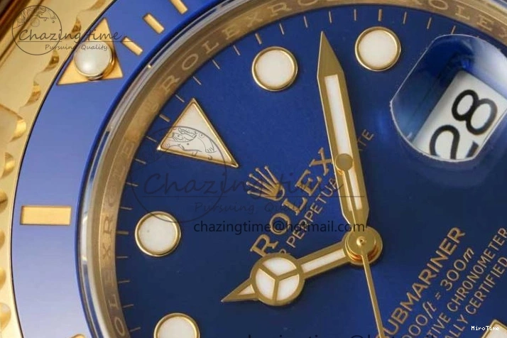 MiroTime 0220 EasyMatch Submariner 116618 LB Blue Ceramic YG Plated 904L Steel Clean 1:1 Best Edition VR 2092